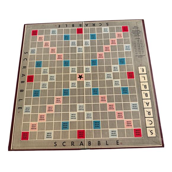Vintage 1948-1953 Scrabble Game Board Selchow & Righter Set - Picture 8 of 8